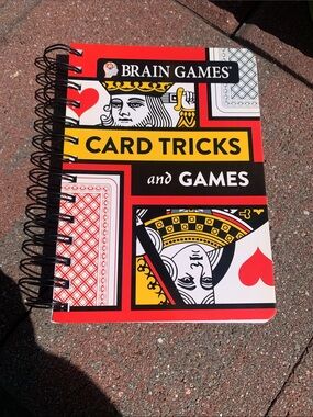 🆕- Card Tricks and Games Guide - Red and Black Spiral Binding